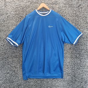 Nike Men's Shirt Medium Blue Plain Embroided Logo The Nike Tee Sport